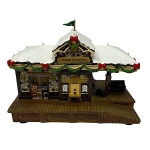 Hawthorne Village Train Station Railroad Accessory Village Christmas Brown White